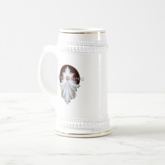 Angel Wings Snowflake Merry Kerstmis TW ISO Bierpul (Voorkant links)