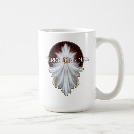 Angel Wings Snowflake Merry Kerstmis TW ISO Koffiemok (Rechts)