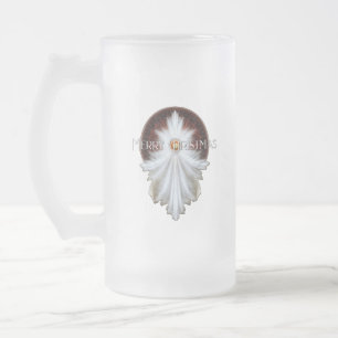 Angel Wings Snowflake Merry Kerstmis TW ISO Matglas Bierpul