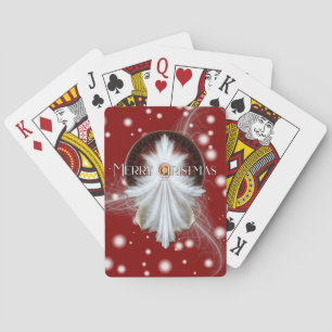 Angel Wings Snowflake Merry Kerstmis TW ISO Pokerkaarten