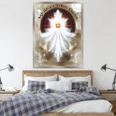 Angel Wings Snowflake Merry Kerstry Canvas Afdruk (Insitu (Slaapkamer))
