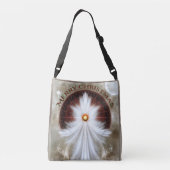 Angel Wings Snowflake Merry Kerstry Crossbody Tas (Achterkant)