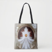 Angel Wings Snowflake Merry Kerstry Tote Bag (Voorkant)