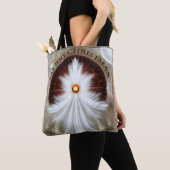 Angel Wings Snowflake Merry Kerstry Tote Bag (Dichtbij)