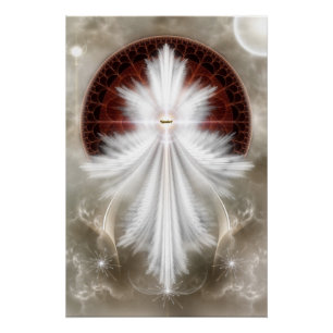 Angel Wings Snowflake RL Perfect Poster