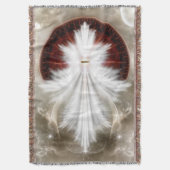 Angel Wings Snowflake Throw Blanket Deken (Voorkant Verticaal)
