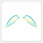 Angel Wings Square Sticker (Voorkant)