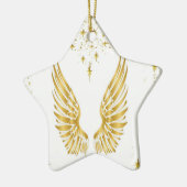 Angel Wings Star-kerstversiering Keramisch Ornament (Links)