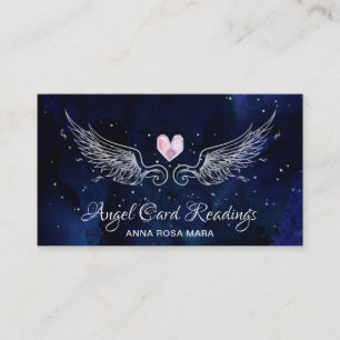 *~* Angel Wings Sterrennacht Sky Crystal Heart Visitekaartje
