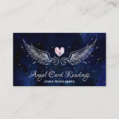 *~* Angel Wings Sterrennacht Sky Crystal Heart Visitekaartje (Voorkant)