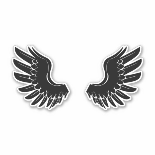 Angel Wings Sticker - Een retro droom (Voorkant)