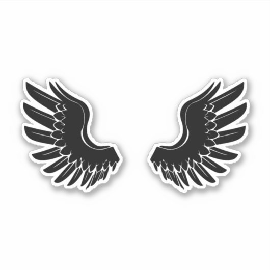 Angel Wings Sticker - Een retro droom (Voorkant)