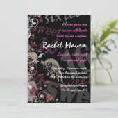 Angel Wings Sweet 16 Zestien Birthday Uitnodiging (Staand voorkant)