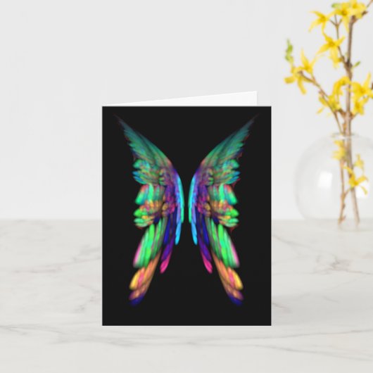 Angel Wings Sympathy Note Kaart (Gele Bloem)