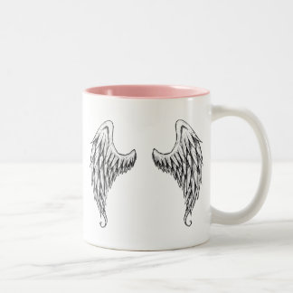 Angel wings tweekleurige koffiemok