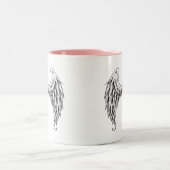 Angel wings tweekleurige koffiemok (Center)