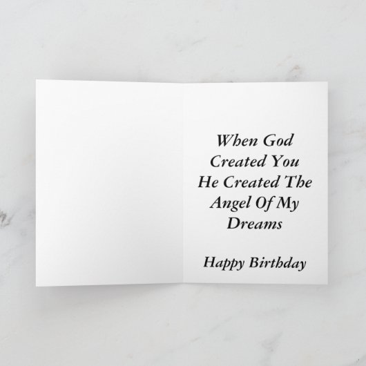 Angel Wings! - Verjaardag Wenskaart Kaart (Binnen)