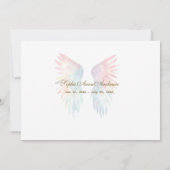 Angel Wings Viering van het Leven Foto Geheugen Kaart (Achterkant)