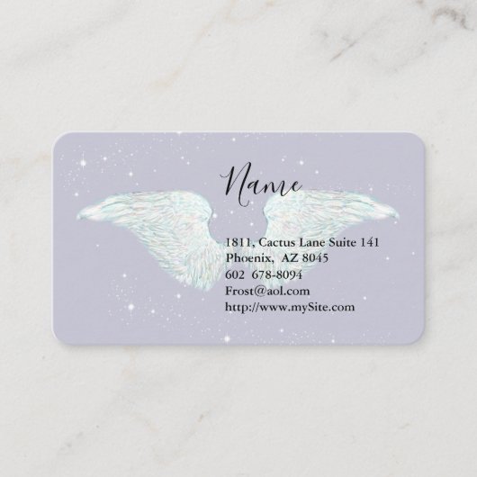 Angel Wings Visitekaartje (Voorkant)