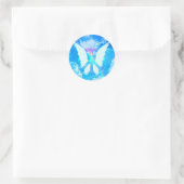 Angel Wings & Vrede Ronde Sticker (Tas)
