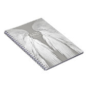 ANGEL WINGS Wedding Initialen Elegant Grey Notitieboek (Rechterzijde)