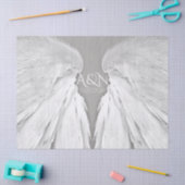 ANGEL WINGS Wedding Initialen Elegant Grey Tissuepapier (Craft)