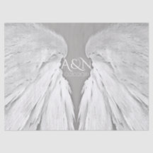 ANGEL WINGS Wedding Initialen Elegant Grey