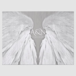 ANGEL WINGS Wedding Initialen Elegant Grey Tissuepapier