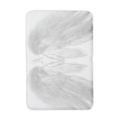 ANGEL WINGS White Custom Monogram Badmat (Voorkant Verticaal)