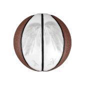 ANGEL WINGS White Custom Monogram Basketbal (Verticaal)