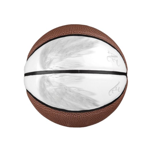 ANGEL WINGS White Custom Monogram Basketbal (Voorkant)