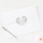 ANGEL WINGS White Custom Monogram Hart Sticker (Envelop)