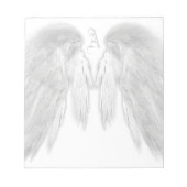 ANGEL WINGS White Custom Monogram Notitieblok (Voorkant)