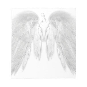 ANGEL WINGS White Custom Monogram Notitieblok