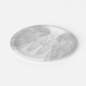 ANGEL WINGS White Custom Monogram Papieren Bordje (Gekanteld)