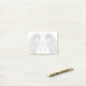ANGEL WINGS White Custom Monogram Post-it® Notes (Op bureau)