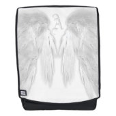 ANGEL WINGS White Custom Monogram Rugtassen (Voorkant)