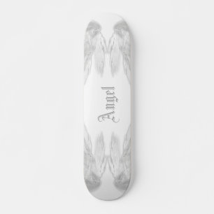 ANGEL WINGS White Custom Name Persoonlijk Skateboard