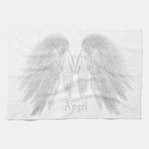 ANGEL WINGS White Custom Name Theedoek