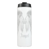 ANGEL WINGS White Custom Name Thermosbeker (Voorkant)