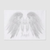 ANGEL WINGS White Custom Name Tissuepapier (Voorkant)