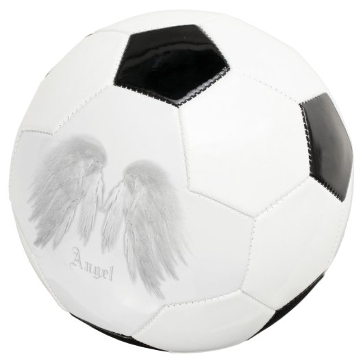 ANGEL WINGS White Custom Name Voetbal (Drie kwart)
