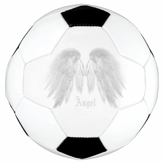 ANGEL WINGS White Custom Name Voetbal (Voorkant)
