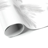 ANGEL WINGS White Heavenly Holly Monogram Cadeaupapier (Rol Hoek)