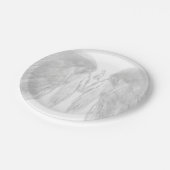 ANGEL WINGS White Heavenly Holly Monogram Papieren Bordje (Gekanteld)