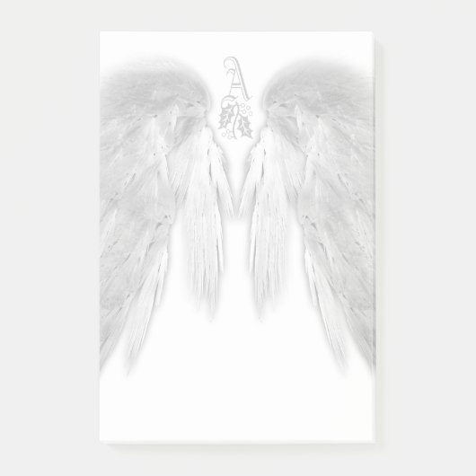 ANGEL WINGS White Heavenly Holly Monogram Post-it® Notes (Voorkant)