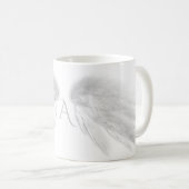 ANGEL WINGS White Monogram Koffiemok (Voorkant rechts)