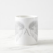 ANGEL WINGS White Monogram Koffiemok (Center)