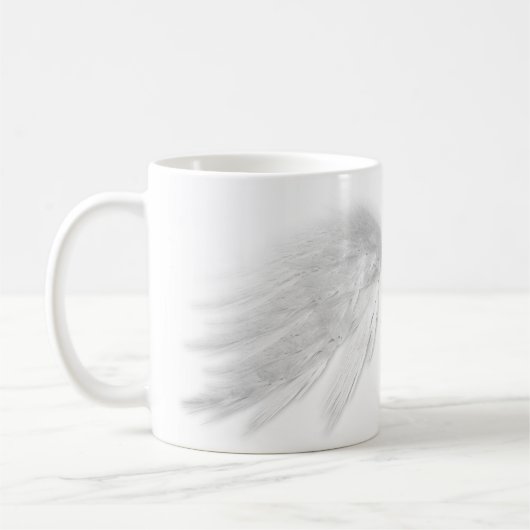 ANGEL WINGS White Monogram Koffiemok (Links)