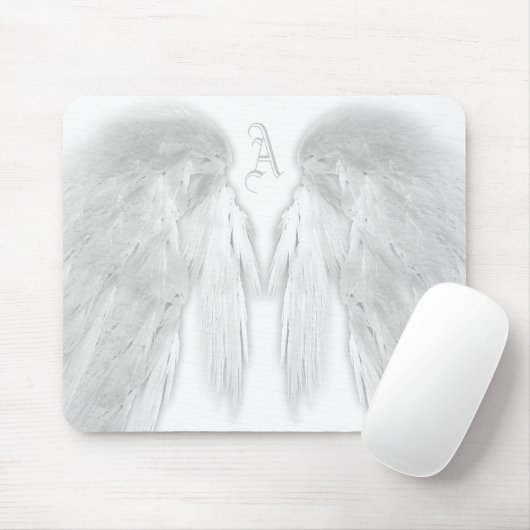 ANGEL WINGS White Monogram Muismat (Met muis)